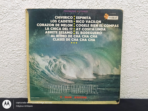 Disco Lp Acetato Ramón Márquez - Y Sus Éxitos Trébol 1973 Estándar (Usado)