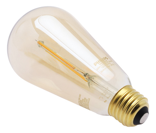 2 Focos Filamento Philips Led 4.4w St19 Luz Cálida E