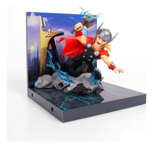 Figura Marvel Avengers Thor Con Escenario Superama