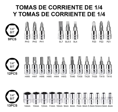 Herramienta Dados De Llave De Trinquete De En Caja Verde Hisemy 46 Piezas