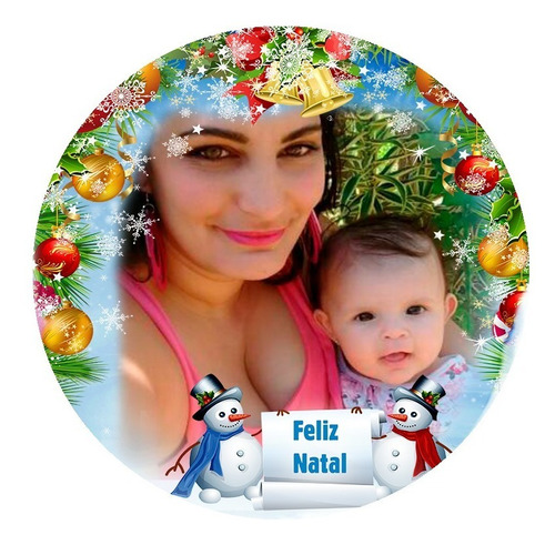 Bola Acrilico De Natal Personalizada- Promoção-10 Unidades