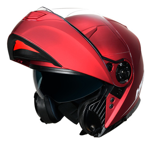 Capacete Escamoteável Helt New Hippo Glass 2023 Cor Vermelho Tamanho Do Capacete 56