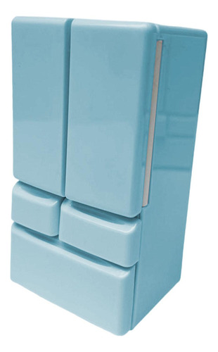 Mini Nevera De Juguete Para Casa De Muñecas, Accesorio Azul