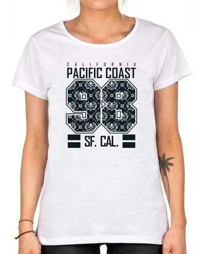 Remera De Mujer California Pacific Coast 98 Sf Cal