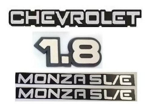 Kit Emblemas Chevrolet 1.8 Plaquetas Monza Sle 1991/