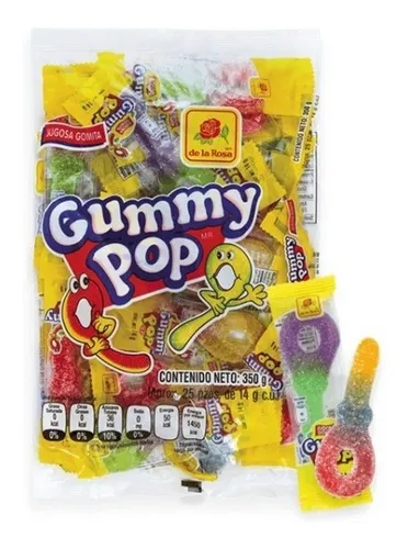 comprar Gomita De La Rosa Gummy Pop Aprox 25 Pzas 350 Gr