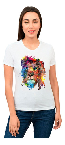 Playera Leon Mujer Animales Diseño 597 Playeras Beloma