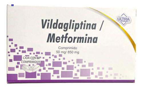 Vidagliptina/metformina 50/850mg 60 Comprimidos