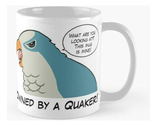 Taza Propiedad De Un Quaker Azul Calidad Premium