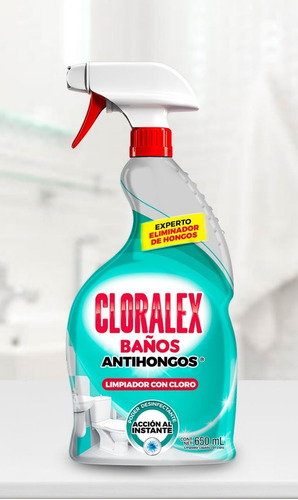 Cloralex Baños Antihongos, Limpiador Con Cloro 650ml