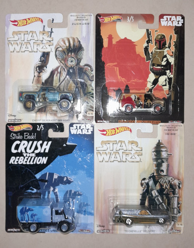 Star Wars Premium Hot Wheels Lote 4 Pzas 