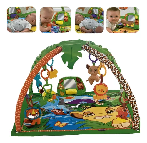 Tapete de Atividades com Piano Musical Infantil Animais Verde Baby