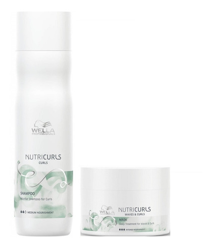 Shampoo Para Rizos 250ml + Mascarilla 150ml Wella Nutricurls