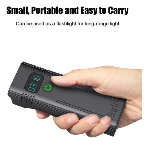 Luz De Bicicleta 12led 10000mah 5000 Lúmenes Con Luz Trasera