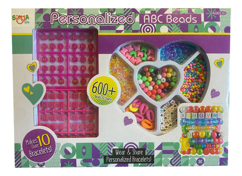 Set De Bijouterie Completo Para Armar Pulsera Con Letras