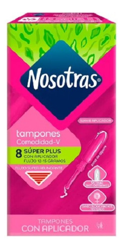 Tampones Nosotras Súper Plus Con Aplicador 8 Un