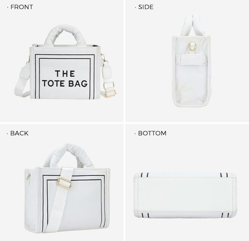 Bolso Bandolera Parq Mujer Moda Gamuza Color Blanco