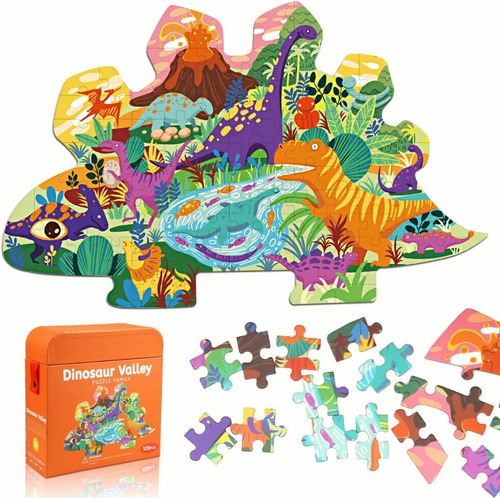 Puzzle De Dinosaurios Juguete Para Niños 105 Piezas