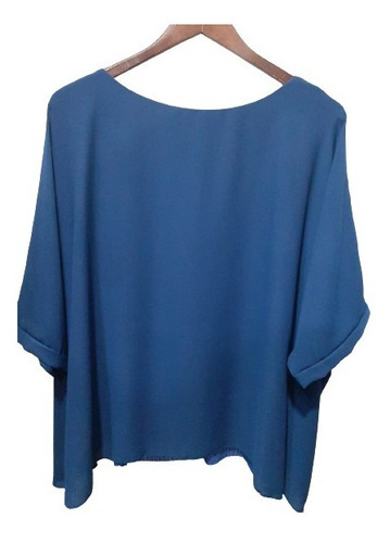 Imagen 4 de 7 de Blusa Gasa Fiesta Con Lentejuelas Talles Grandes Especiales