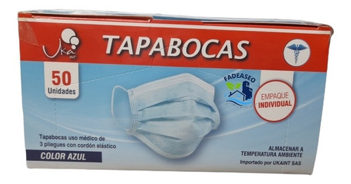 Tapabocas Para Uso Médico Empaque Individual X 50 Und