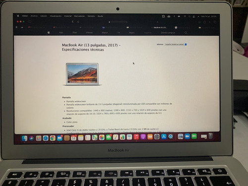 Apple Macbook Air 13,3 Impecable Estado Se Entrega En Mano.