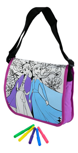 Imagen 3 de 9 de Cartera Para Colorear Pintar Personaje Frozen 2 Elsa Anna Ed