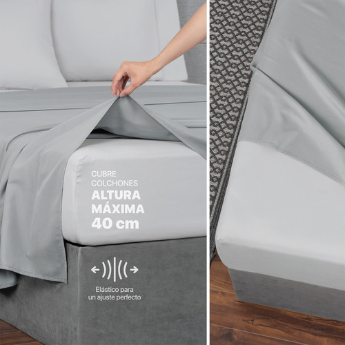 Sábanas Duotono Queen Size Microfibra Real Textil