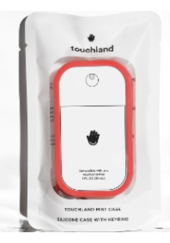 Estuche De Silicón Con Llavero Para Mist Touchland De 30ml Color Red