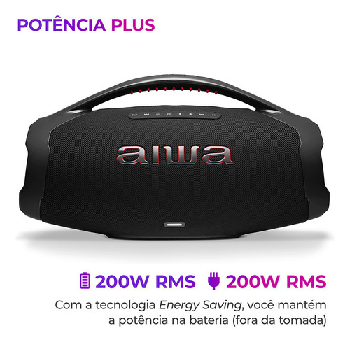 Caixa De Som Aws-bbs-01 Boombox Plus Aiwa