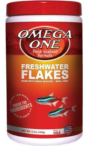 Alimento Para Peces Hojuelas Escamas Omega One 62 Grs.