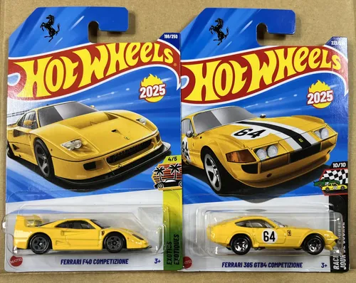 Hot Wheels Ferrari F40 + Ferrari 365 Gtb4 Competizione Kit Hot Wheels Ferrari F40 + Ferrari 365 Gtb4 Competizione Kit