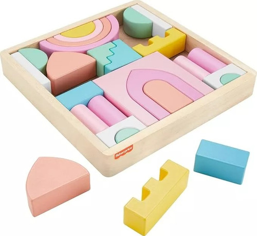 Fisher Price Castillo Bloques De Madera, Juguete Para Bebés Rosa