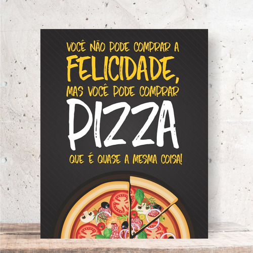 Placa Decorativa - Tema Pizza - Escolha O Seu Modelo