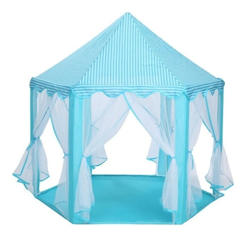 Casita Castillo Princesa Tienda Carpa Rosa Y Azul Para Niños