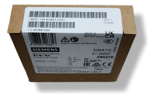 6es7134-6hb00-0ca1 Siemens Modulo De Entrada Analógica