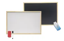 Comprar Pizarron Doble Pizarra Para Marcador Y Tiza + Borrador - El 