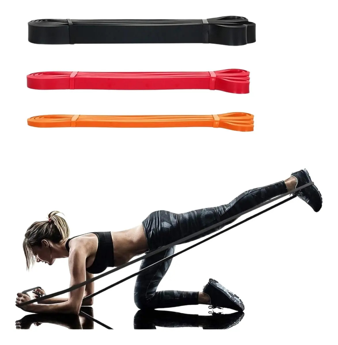 Kit Super Band 3 Intensidades Crossfit Elásticos Power