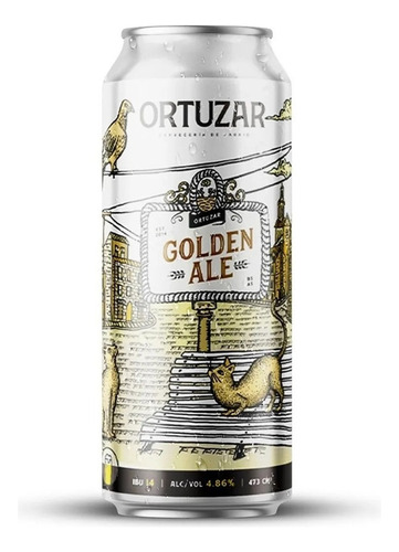 Cerveza Lata Ortuzar Golden Ale Rubia 473ml