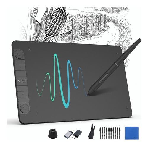 Tableta De Dibujo Gráfico Veikk Vk1060pro Tablet Digitalizad