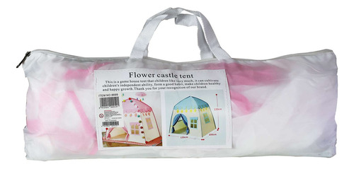 Carpa Casita Para Niños Rosada Con Flores
