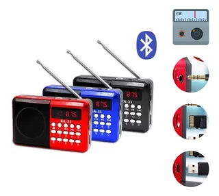 Radio Fm Portátil Digital Mini Bluetooth Recarregável