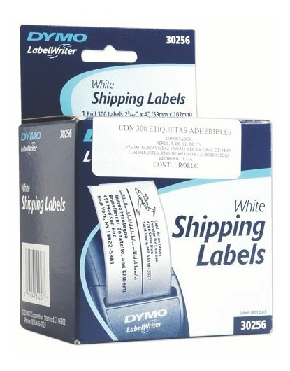 Etiquetas de envío de retorno blanca en blanco compatible con Dymo ® coprotagonista labelwriters 30256
