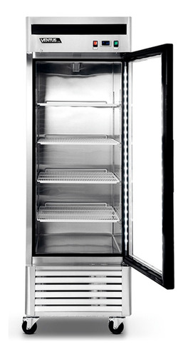 Freezer Acero Inox. 1 Pta. Vidrio Vf1ps-700v