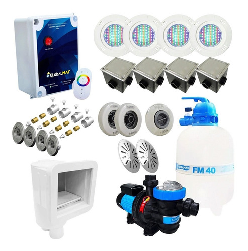 Kit Completo Para Piscinas Alvenaria Até 50 M³ Sodramar