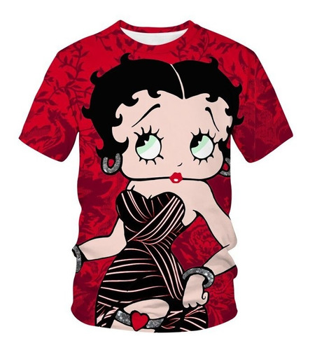 Anime De Dibujos Animados Sexy Chica T-shirt Betty Boop 3d I