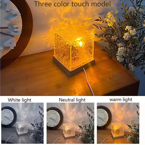 C Lámpara De Dormitorio Decorativa Con Luz Nocturna Con Ondas
