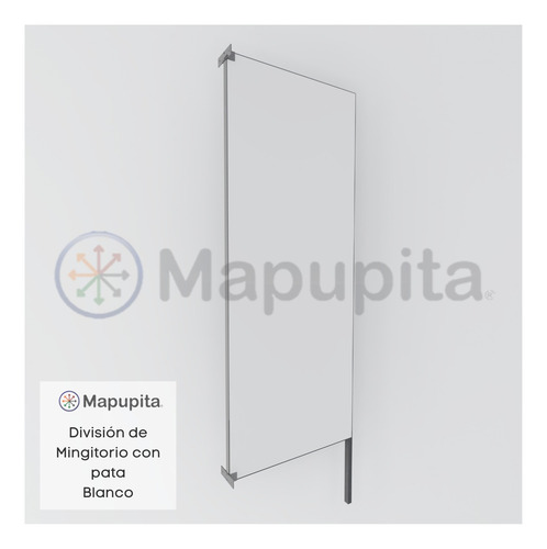 División Mingitorio Con Pata Blanco 60x150