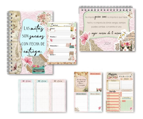 Agenda Semanal Planner Regalos 2024 Pdf 100% Editable Mod2