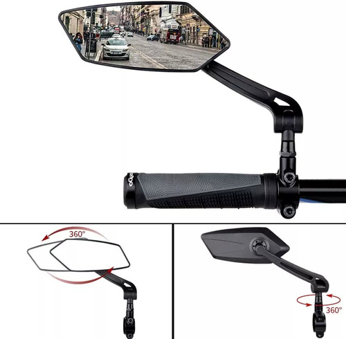 Bicicleta Retrovisor Ajustable Con Gran Lente De Bicicleta