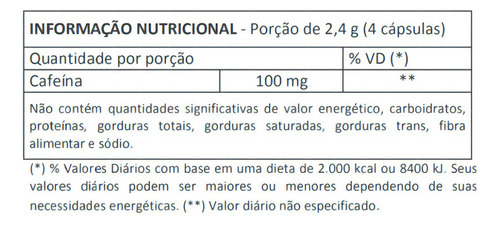 Guaraná Energy 60 Cápsulas 600mg Herbolab Sabor Sem sabor